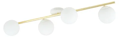 Imagen del producto de Lámpara de techo Splendi en acero blanco y detalles dorados