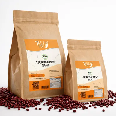 Produktbild von Tasty Pott Azukibohnen ganz - 1kg - im Beutel