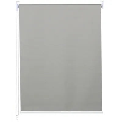 Zdjęcie produktu dla Roleta HWC-D52, roleta okienna boczna zaciągana, 110x160cm ochrona przeciwsłoneczna zaciemniająca nieprzezroczysta ~ szary