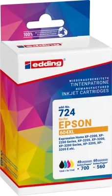 Immagine prodotto di cartuccia d'inchiostro 18-724 come Epson 604XL b/n/m/y 4pcs