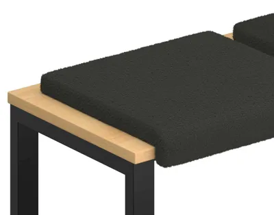 Produktbild von vidaXL Bankkissen 2 stk. Sherpa-Stoff Dunkelgrau Tiefe 35 cm