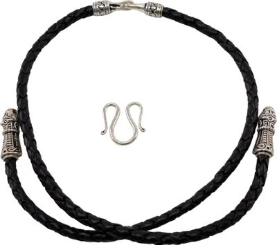 Produktbild von Wikinger Lederkette schwarz "Mandermark", 50 cm