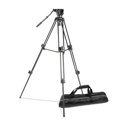 Produktbild von walimex pro EI-9901 Pro Videostativ mit Aufbewahrungstasche und Schnellwechselplatte, 134 cm (1015769)