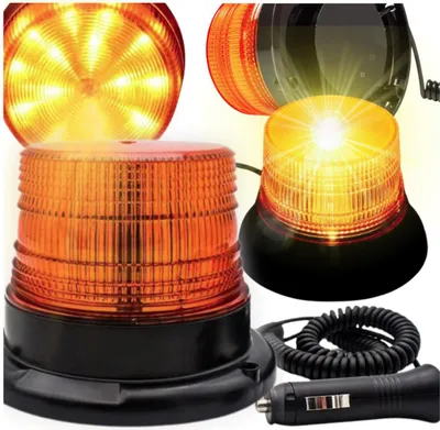 Produktbild von Warnlicht, Rundumleuchte, oranges Blinklicht, Magnet, starkes Licht
