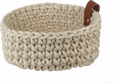 Produktbild von ASA Häkelkorb S, ecru  d. 17 cm, h. 7 cm, Baumwolle