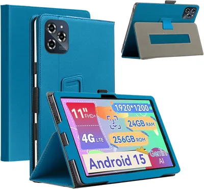 Produktbild von Tablet-Schutzhülle Kunstleder, 11 Zoll, mit Standfunktion, Stifthalter, für unterwegs