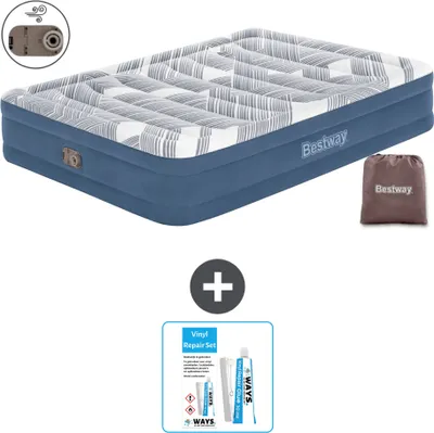 Produktbild von Bestway Luftmatratze - 2-Personen - 152 x 203 x 36 cm - Blau - Inklusive Zubehör