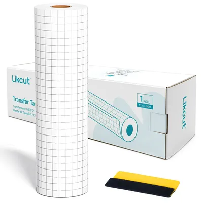 Transferfolie mit Raster, 30,5 cm x 15,2 m, Medium Tack
