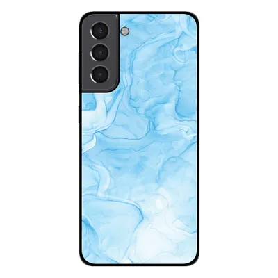 Produktbild von Smartphonica Handyhülle für Samsung Galaxy S22 mit Marmordruck - TPU-Hülle mit Marmor-Design - Hellblau
