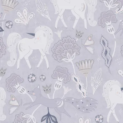 Immagine prodotto di Profhome 771381-GU Carta da parati per bambini con motivi animali grigio bianco rosa grigio scuro 5,33 m2