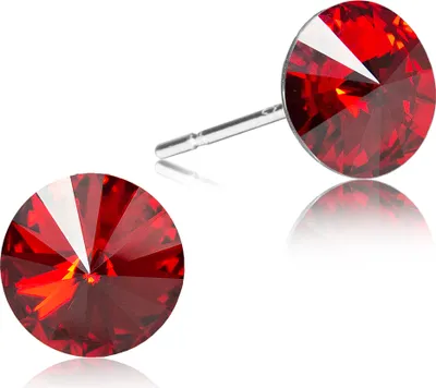 Produktbild von LUISIA® Ohrstecker mit Premium Kristallen - 6 mm Light Siam / Rot