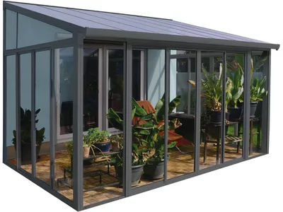 Obrázok produktu pre Palram - Canopia hliníková zimná záhrada Sanremo antracit 277x435x310 cm