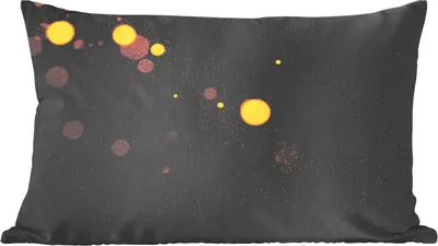 Produktbild von MuchoWow® Zierkissen Sofakissen Wohnzimmer Dekokissen 50x30 cm Gold - Abstrakt - Luxus - Schwarz - Wohnzimmerdekoration - Polster mit Photo