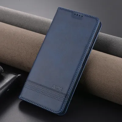 Produktbild von Leder Hülle für Xiaomi Redmi Note 13 5G, Klapphüllen Brieftasche Magnetverschluss Ständer Schutzhülle Blau