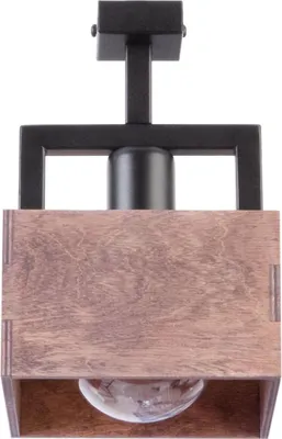 Zdjęcie produktu dla Lampa sufitowa Dakota ciemne drewno-czarna 1xE27x15W metal wym:25x16x16cm IP20 Sigma Lighting