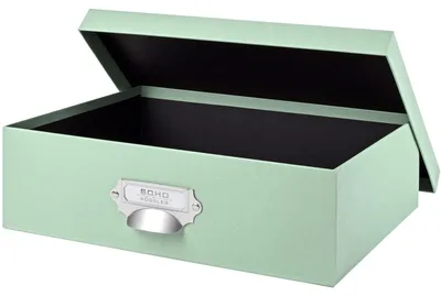 Aufbewahrungsbox mit Deckel 34x26x10 cm Mint