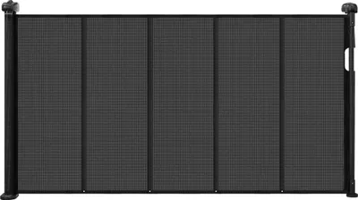 Zdjęcie produktu dla Składana bramka zabezpieczająca dla dzieci, wysokość 870 mm, szerokość do 1400 mm, dla dzieci i zwierząt domowych, kolor czarny