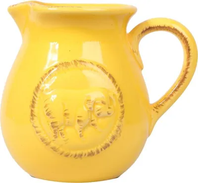 Zdjęcie produktu dla Dzbanek ceramiczny w kolorze żółtym 13 cm
