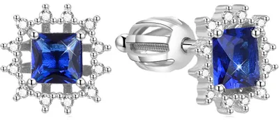 Produktbild von Glittery silver earrings AGUP1518S
