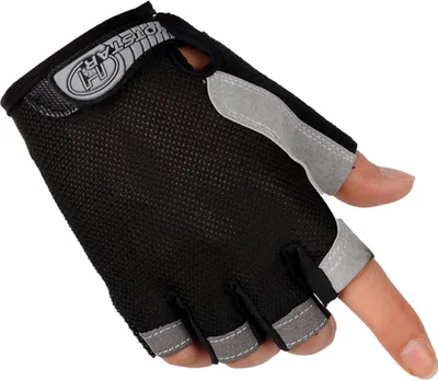 Produktbild von 1 Paar Fahrrad Mountainbike Leichtgewicht Yoga Training Rutschfester Halbfingerhandschuh-M Schwarz