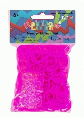 Produktbild von Rainbow Loom / 300 Gummibänder + 12 Clips / Farbe: neon-pink
