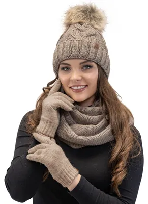 Immagine prodotto di Guanti da donna Vivisence Guanti invernali caldi Accecoires 7014R, Beige, Taglia unica