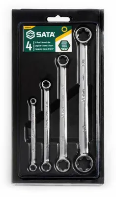 SATA Doppelter E-Torx Ringschlüssel Satz 4-teilig E6-E24