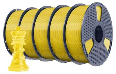 Obrázok produktu pre 3D tlačový materiál, vysoká pevnosť, bez bublín, priehľadná žltá farba