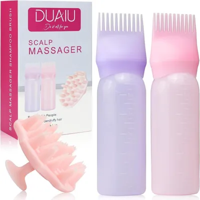 Produktbild von Kopfhaut Massagebürste & Haaröl Applikator Set ideal für Haarpflege & Kopfmassage