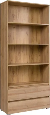 Produktbild von Furniture24 Regal Cosmo Co3 Standregal Bücherregal Mit 2 Schubladen Und 3 Einlegeboden Riviera Eiche