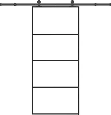 Obrázok produktu pre Posuvné dvere s kovaním ESG sklo a hliník 90x205 cm