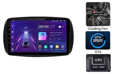 Obrázek produktu pro Multimediální přehrávač do auta, dotykový displej, vysoké rozlišení, kompatibilní s vozy Mercedes-Benz Smart z roku 2016, model V1, s 4G, 4 jádry a 64 GB paměti