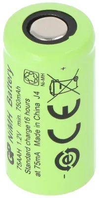 Produktbild von GP Akku GP75AAH 2/3AA NiMH-Akku ohne Lötfahne,