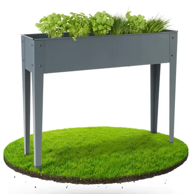 Produktbild von AREBOS Hochbeet 101,5 x 26 x 80 cm | Frühbeet Kräuterbeet Pflanzenbeet Blumenkasten Garten Terassen Gemüsebeet Gartenbeet Blumenkübel für Balkon