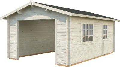 Produktbild von Palmako Garage Roger 19,0 m² - 44 mm - ohne Tor Transparent tauchimprägniert