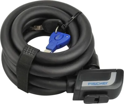 Obrázok produktu pre FISCHER 85911 Lanový zámok na bicykel FISCHER, dĺžka: 1 800 mm, čierny