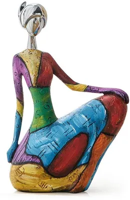 Immagine prodotto di Raffinate figure femminili in stile moderno, oggetti decorativi colorati per il soggiorno e l'ufficio