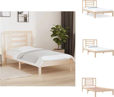 Produktbild von vidaXL Massivholzbett Kiefer 90x200 cm -  Betten & Bettgestelle