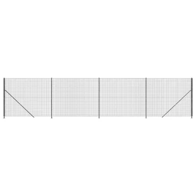 Produktbild von Maschendrahtzaun mit Bodenflansch Anthrazit 1,6x10 m