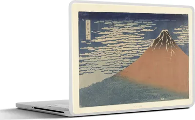 Produktbild von MuchoWow® Laptop Aufkleber Sticker Cover Klares Wetter und ein Südwind - Gemälde von Katsushika Hokusai 32.5x23.5 cm - Sticker für Laptop - Selbstklebend