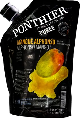 Produktbild von Food-United MANGO FRUCHT-PÜREE Ponthier 1KG für Smoothies Müsli uvm.