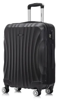 Image de Valise, légère, avec double roulettes pivotantes à 360°, noire, 28 pouces (700 mm)