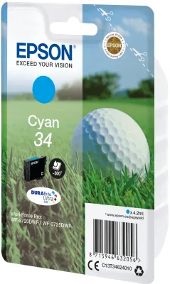 Immagine prodotto di Epson Singlepack Cyan 34 DURABrite Ultra Ink