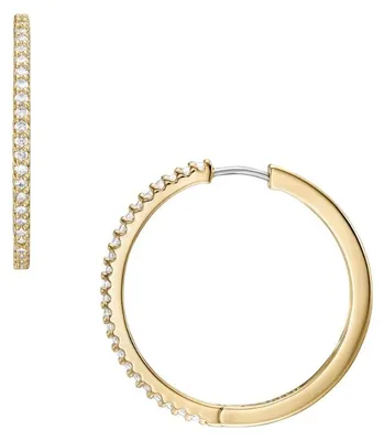 Produktbild von Fossil Creolen Damen Ellis Pavé Glitz Metall Goldton JA7261710
