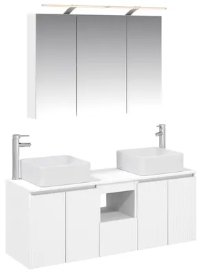 Immagine prodotto di Set di mobili da bagno vidaXL, 4 pezzi, bianco, 100 x 14,5 x 70 cm