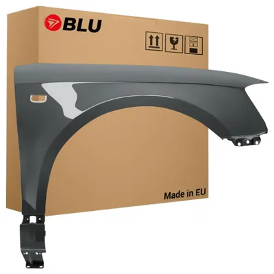 Obrázek produktu pro BLU Blatník náhrada pro Audi A3 8P LZ7S Pravý Šedá DaytonaGrau | 2003-2008 | Přední | Lakovaný | Připravený k montáži | Pozink, Obrázek vytvořený pomocí AI
