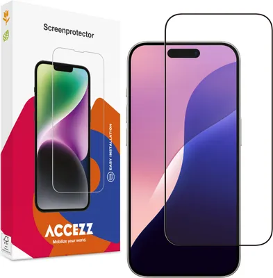 Produktbild von Accezz Full Cover Screen Protector aus gehärtetem Glas iPhone 16 Pro Max / 17 Pro Max