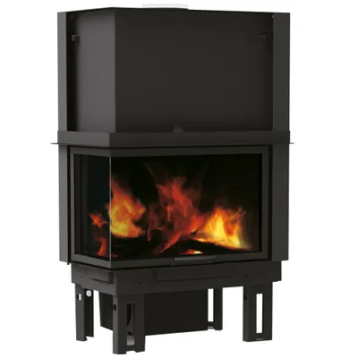 Produktbild von Belüfteter Holzkamin, L-Form, Mod. Firek Evo 2 von Edilkamin – Linke Seite