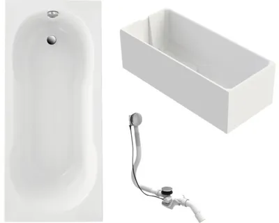 Produktbild von Badewannen Set OTTOFOND 75 x 170 cm weiß glänzend 953011