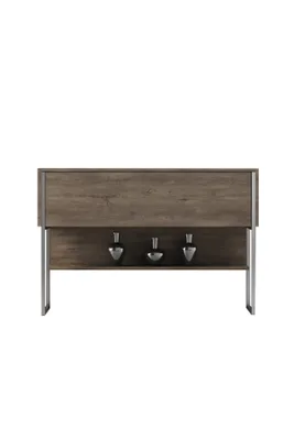Produktbild von Skye Decor, Luxe - Silver, Walnut, Kommode, Silber, 100 % MELAMINBESCHICHTETE SPANPLATTEN, 120 x 30 x 80 cm
